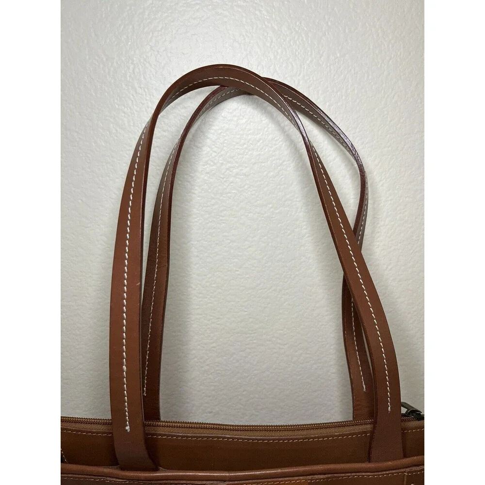 VTG ELLEPI BROWN LEATHER HANDMADE PATCHES M‎ ZIP SHOULDER HOBO/TOTE BAG, Italy